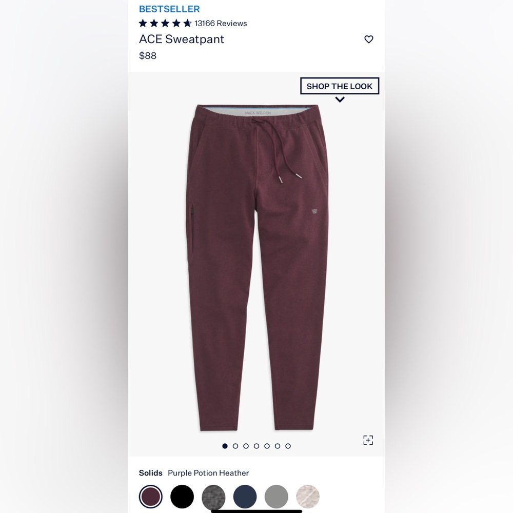 Mack Weldon ACE Sweatpants - Wine